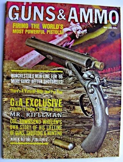 GUNS & AMMO May 1965 Howdah Pistol Winchester Rifles Thell Reed ...