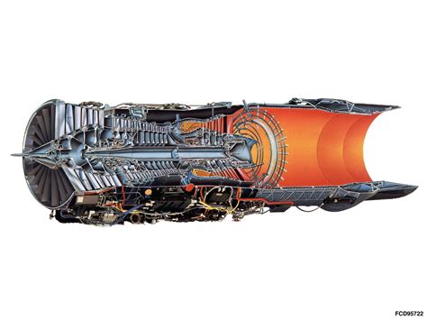 Pratt And Whitney F100 Engine Cutaway Drawing 2048 X 1536