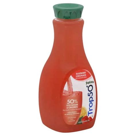 Trop50 Raspberry Lemonade Bottle From Tropicana Nurtrition And Price