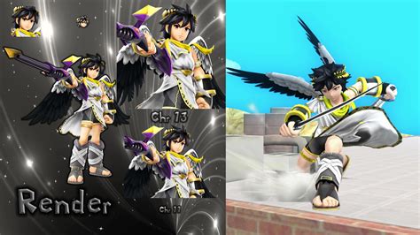 The Holy Fallen Angel Dark Pit Ui Super Smash Bros Wii U Mods