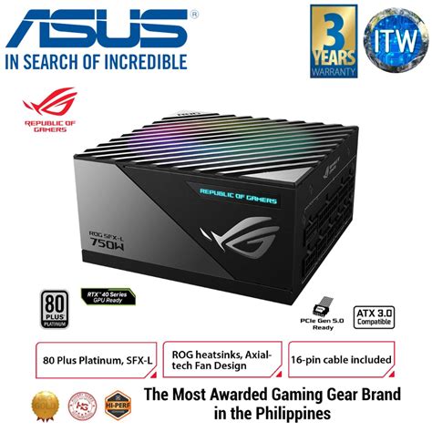 ASUS OP PWRS ROG Loki 750P SFX L Gaming 750W 80 Platinum Fully Modular