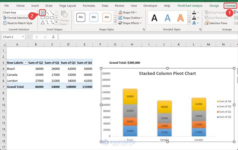 How To Add Total Labels To Stacked Column Pivot Chart In Excel