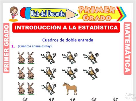 Introducción a la Estadística para Primer Grado de Primaria Web del