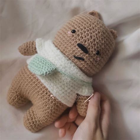 Jual Amigurumi Boneka Rajut Beruang We Bare Bears Grizzly Panpan