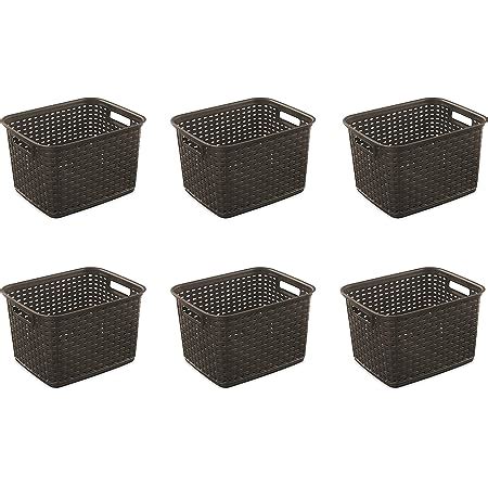 Amazon Sterilite Espress Weave Basket Pack Of Espresso