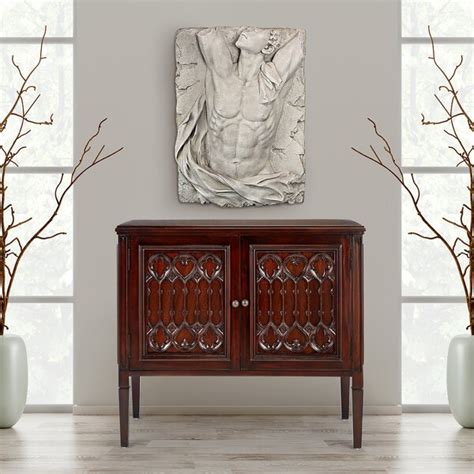 Design Toscano Canterbury Abbey Gothic Accent Cabinet Wayfair