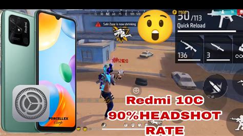 Opne Settings HUD SENS DPI REDMI 10C Free Fire Highlights90