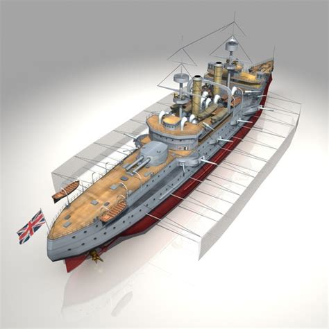 hms triumph battleship 3d max