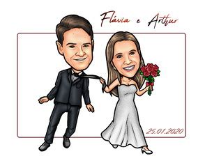 Caricatura Para Casamento Noivinhos Cole O De Vass O Caricaturas