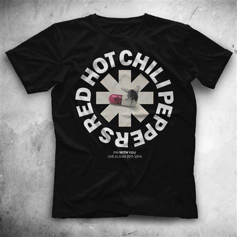 Red Hot Chili Peppers Black Unisex T Shirt Tees Shirts Hottest Chili Pepper Hot Chili