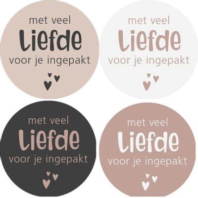 Kadostickers Met Liefde Ingepakt Stuks Creatief En Kado Kado