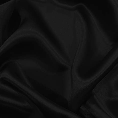 Black double-sided heavy silk satin fabric — Tissus en Ligne