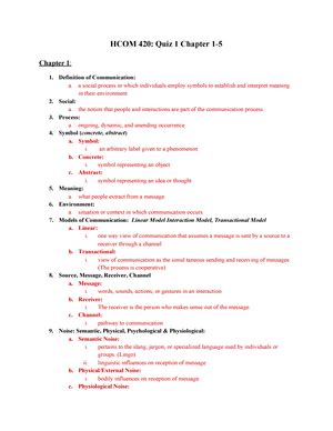 Hcom Lecutre Notes Hcom Final Study Guide Chapter Social