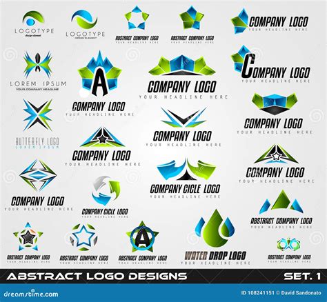 Collection Of Creative Logos Design For Brand Identity Company Stock