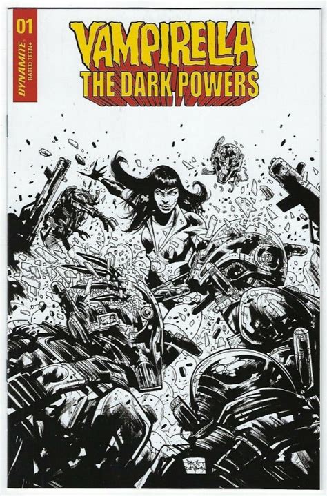 Vampirella The Dark Powers 1 Davidson 1 7 B W Variant Dynamite NM