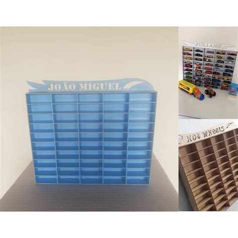 Nicho Porta Carrinhos Expositor Personalizado Nome Da Crian A Cole O Miniaturas Hot Wheels