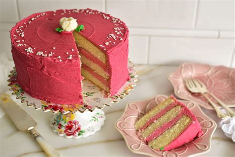 Raspberry Buttercream Cake - Maureen Abood