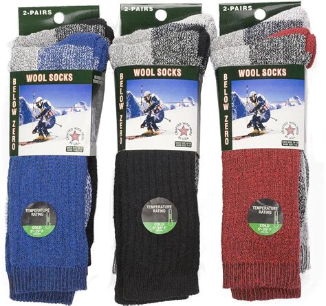 6 Pairs Of Excellent Mens Merino Wool Thermal Socks Size 10 15 At Amazon Mens Clothing Store