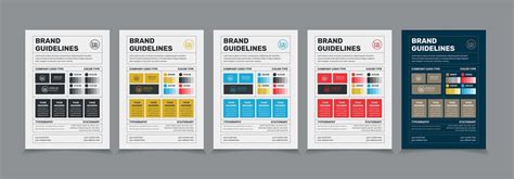 A Brand Guidelines Poster Layout Set Simple Style And Modern Brand