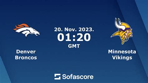 Broncos vs Vikings live score & H2H | Sofascore