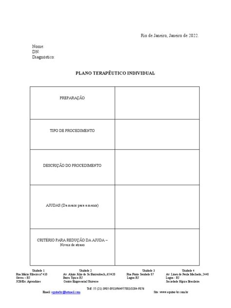 Plano Terapêutico Individual Pdf