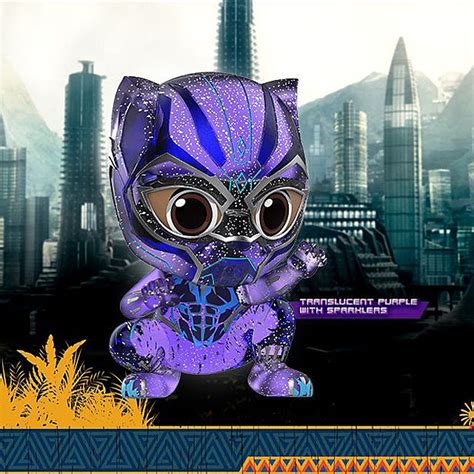 Hot Toys Black Panther Movbi And Black Panther Cosbaby S Bobble Head Collectible Set