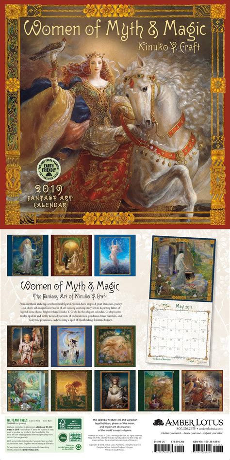 Women Of Myth Magic 2019 Fantasy Art Wall Calendar By Kinuko Craft