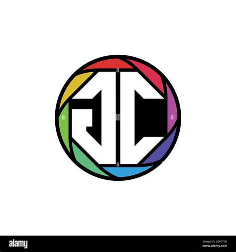 GC Monogram Logo Letter Geometric Polygonal Lens Rainbow Geometric