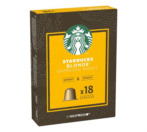 Starbucks Blonde Espresso Roast 18 Capsules Compatibles Nespresso