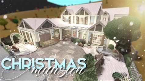 Christmas Suburban Mansion 258k No Large Plot Welcome To Bloxburg Speedbuild Youtube