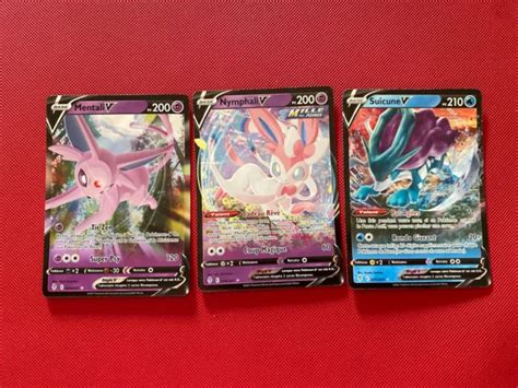 Lot Cartes Pok Mon Mentali V Nymphali V Suicune V Volution C Leste