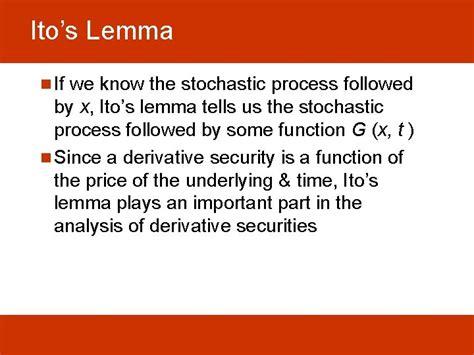 Chapter 12 Wiener Processes And Itos Lemma Stochastic