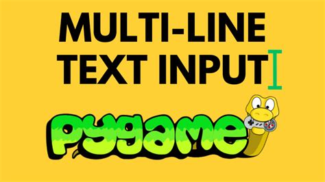 Getting Multi Line Text Input In Pygame Coding With Russ