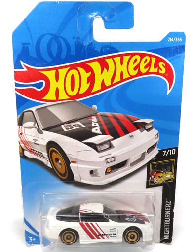 ミニカー 1 64 96 NISSAN 180SX TYPE X ADVAN 96 ホワイトブラックレッド Hot Wheels NIGHTBURNERZ FKB00
