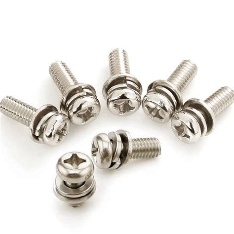 Stainless Steel Cross Head Round Head Three Combination Screws M