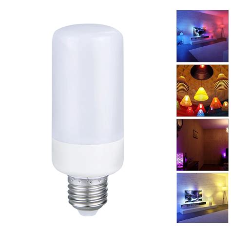 RGB Flame Lamp Led Flame Effect Fire Light Bulb E27 E26 E14 E12 B22 5W