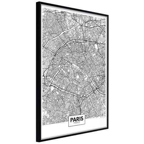 Poster Et Affiche City Map Paris 40x60 Leroy Merlin