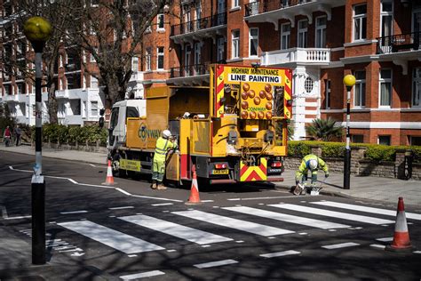 Beatles’ Iconic Abbey Road Crosswalk Gets Repainted Because Nobody Is ...