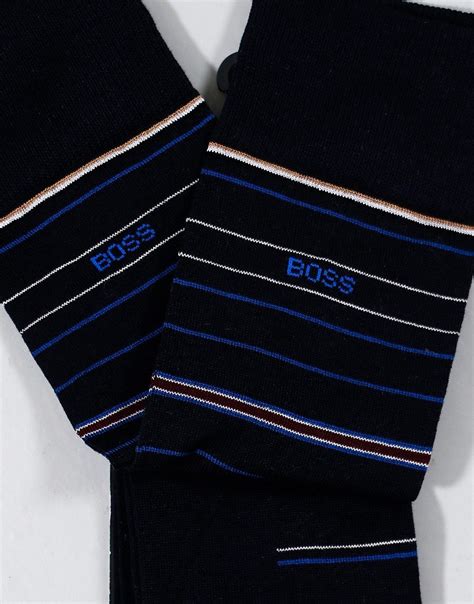 Boss Pack Rs Stripe Mc Socks Dark Blue Terraces Menswear