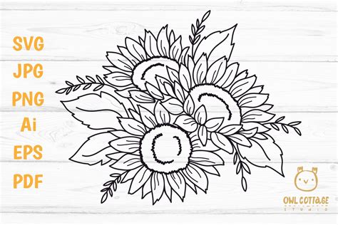 Sunflowers Svg Floral Svg Sunflower Decor Svg Sunflower Etsy Canada