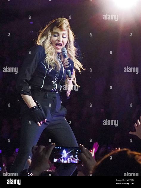 Madonna Performs Live During Her Rebel Heart Tour At American Airlines