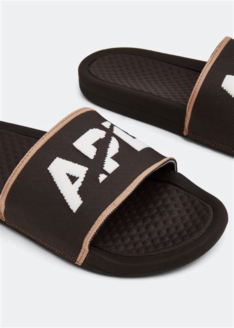 Athletic Propulsion Labs Big Logo Techloom Slides For Men Brown In