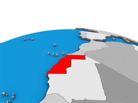 Mapa De Sara Ocidental No Globo D Ilustra O Stock Ilustra O De