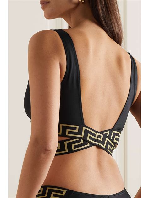 VERSACE Twist Front Bikini Top NET A PORTER