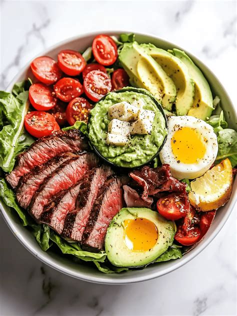Steak Cobb Salad with Creamy Avocado Dressing: A Protein-Packed Gem