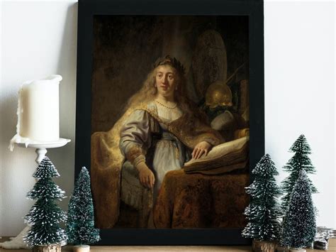 Minerva In Her Study Rembrandt Van Rijn 1635 Printable Vintage Wall