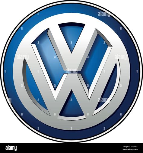 Volkswagen logo on a transparent background, vector illustration ...