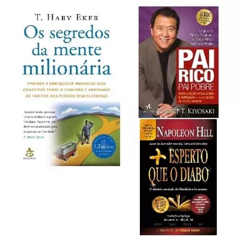 Livro Kit Segredos Da Mente Milionaria Esperto Que O Diabo Pai Rico