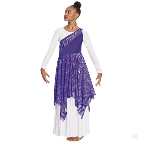 Eurotard Adult Passion Of Faith Asymmetrical Praise Tunic Dancewear Nyc