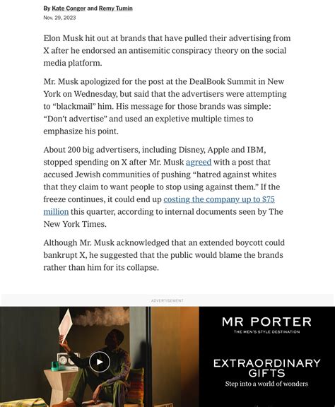 Monied Elon Musk Tells Advertisers To Fuck Off If They Want To Trample On Free Speech CarrZee